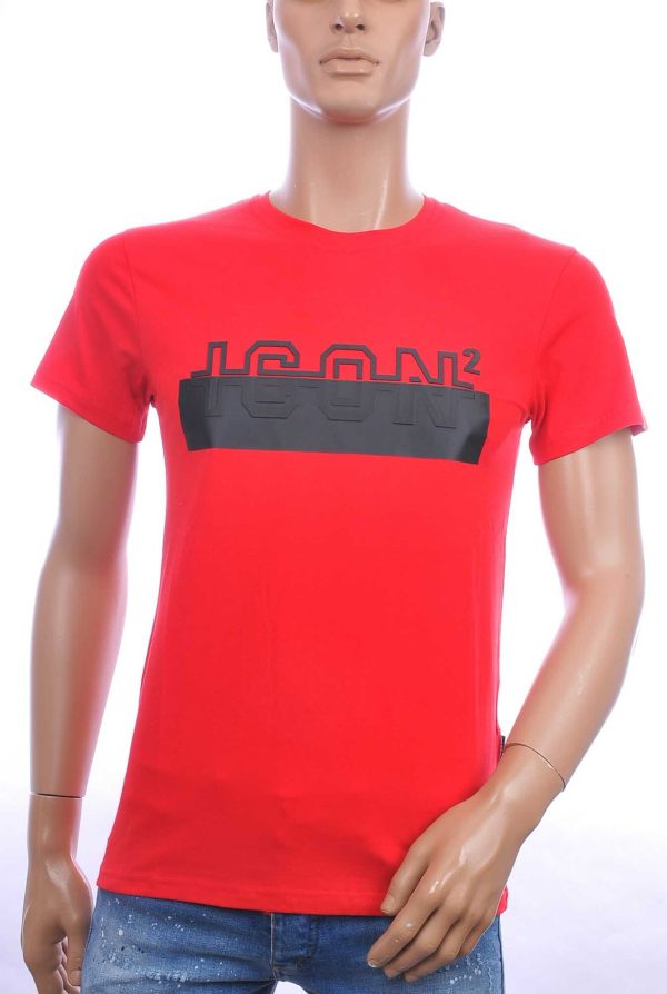 ICON2 trendy ronde hals heren T-Shirt Rood