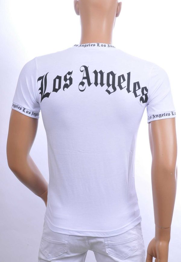 BY BUGOTTI trendy LOS ANGELES ronde hals heren T-Shirt Wit