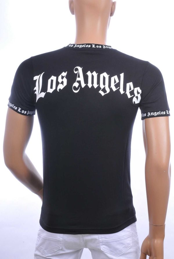 BY BUGOTTI trendy LOS ANGELES ronde hals heren T-Shirt Zwart