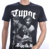 CONTOUR trendy ronde hals TUPAC heren T-Shirt Zwart