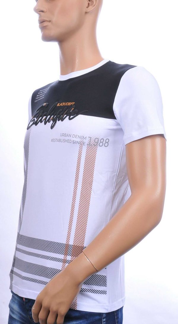 Ci-Borg trendy EXCLUSIVE ronde hals heren T-shirt Wit