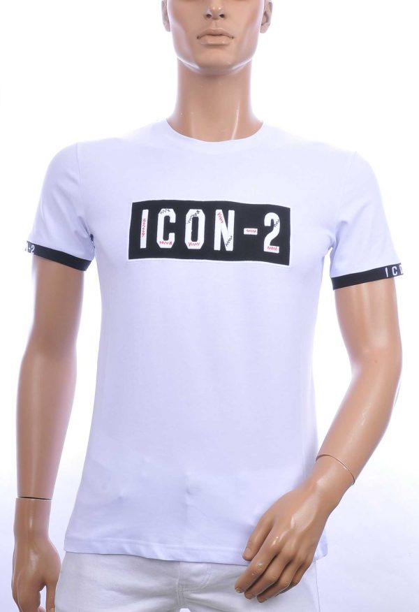 Ci-Borg trendy ICON-2 ronde hals heren T-shirt Wit