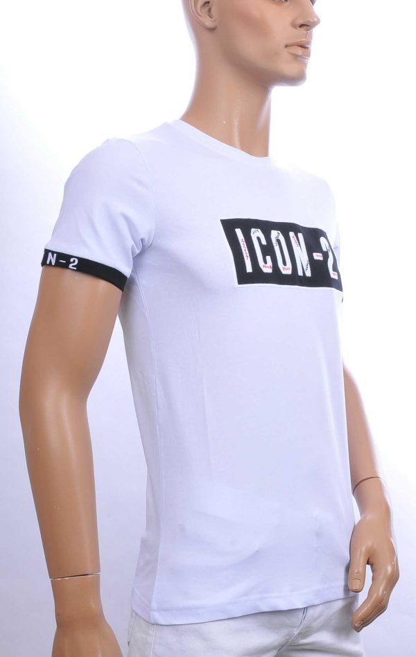 Ci-Borg trendy ICON-2 ronde hals heren T-shirt Wit