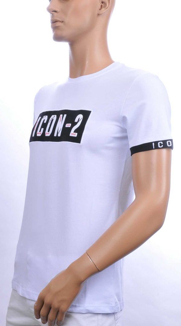 Ci-Borg trendy ICON-2 ronde hals heren T-shirt Wit