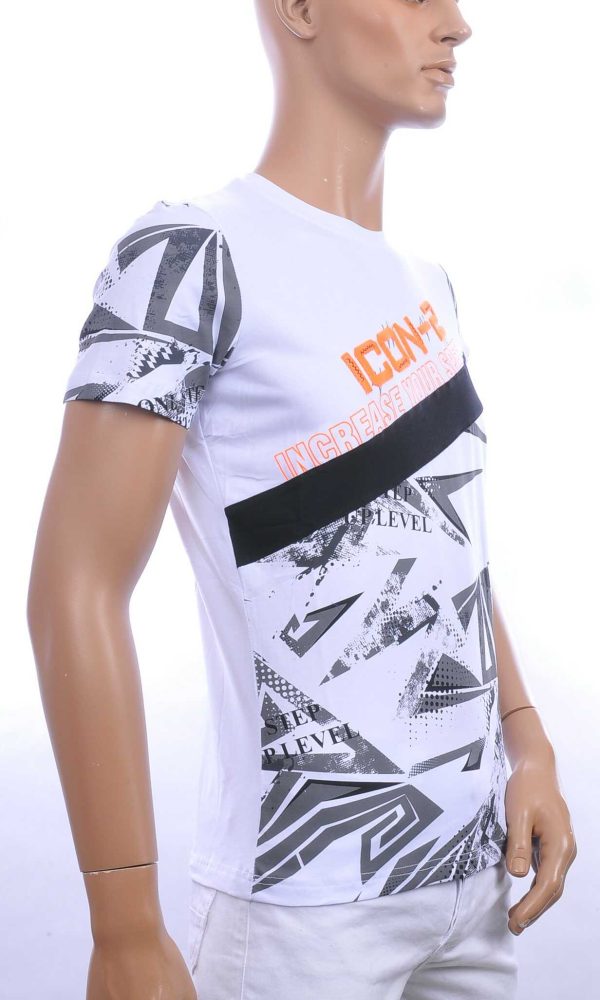 Ci-Borg trendy ICON-2 ronde hals heren T-shirt Wit