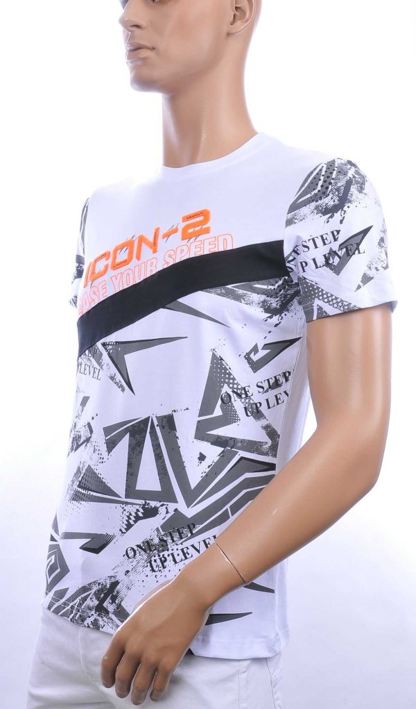 Ci-Borg trendy ICON-2 ronde hals heren T-shirt Wit