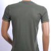 Ci-Borg trendy ronde hals heren T-shirt met leeuwenkop badge Khaki