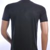 FRANCO RENZO ronde hals heren T-Shirt met COBRA print met steentjes Zwart