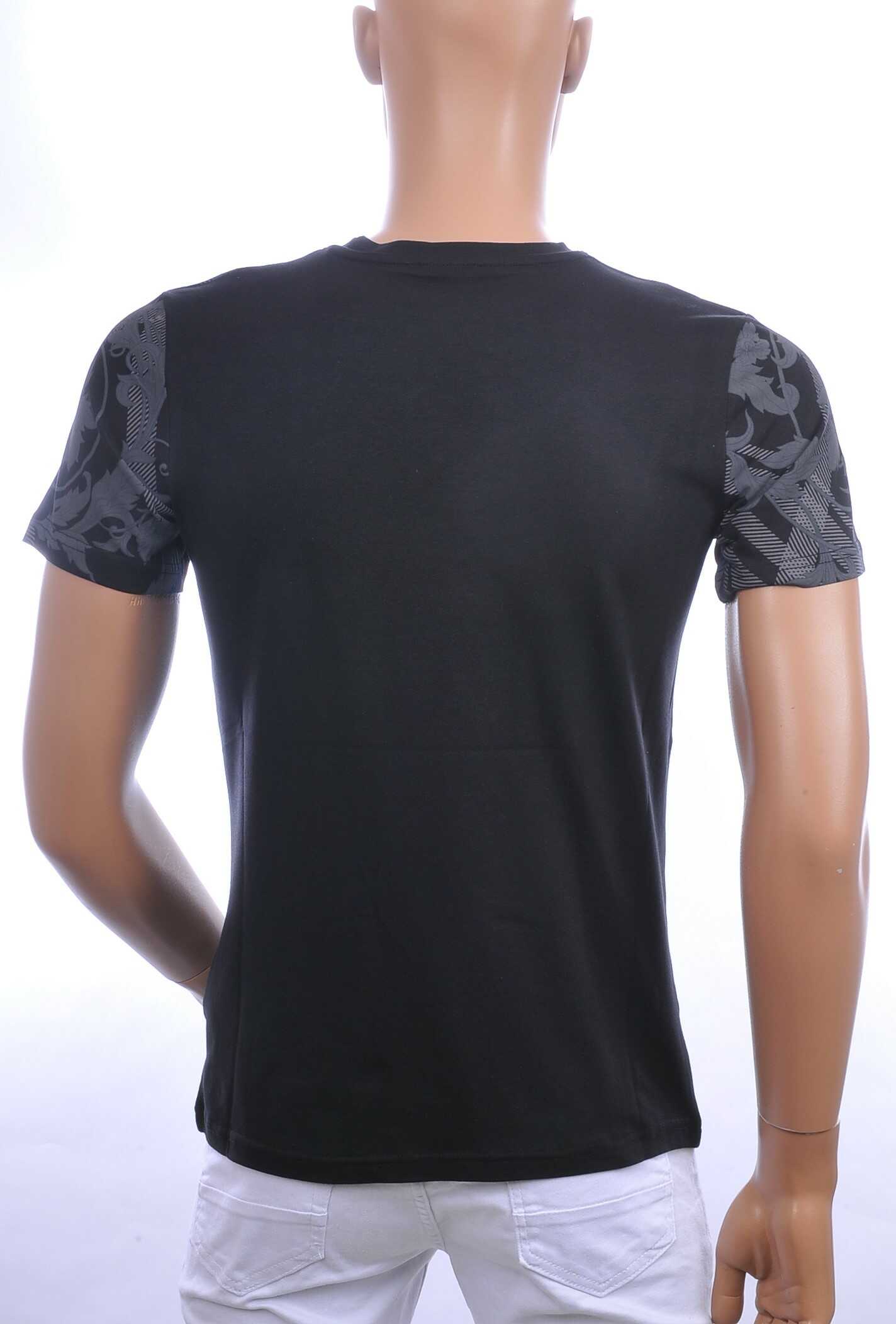 Les Designers ronde hals T-shirt met leeuwenbeelden print met steentjes Zwart