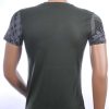 Les Designers ronde hals T-shirt met leeuwenkop print met steentjes Khaki