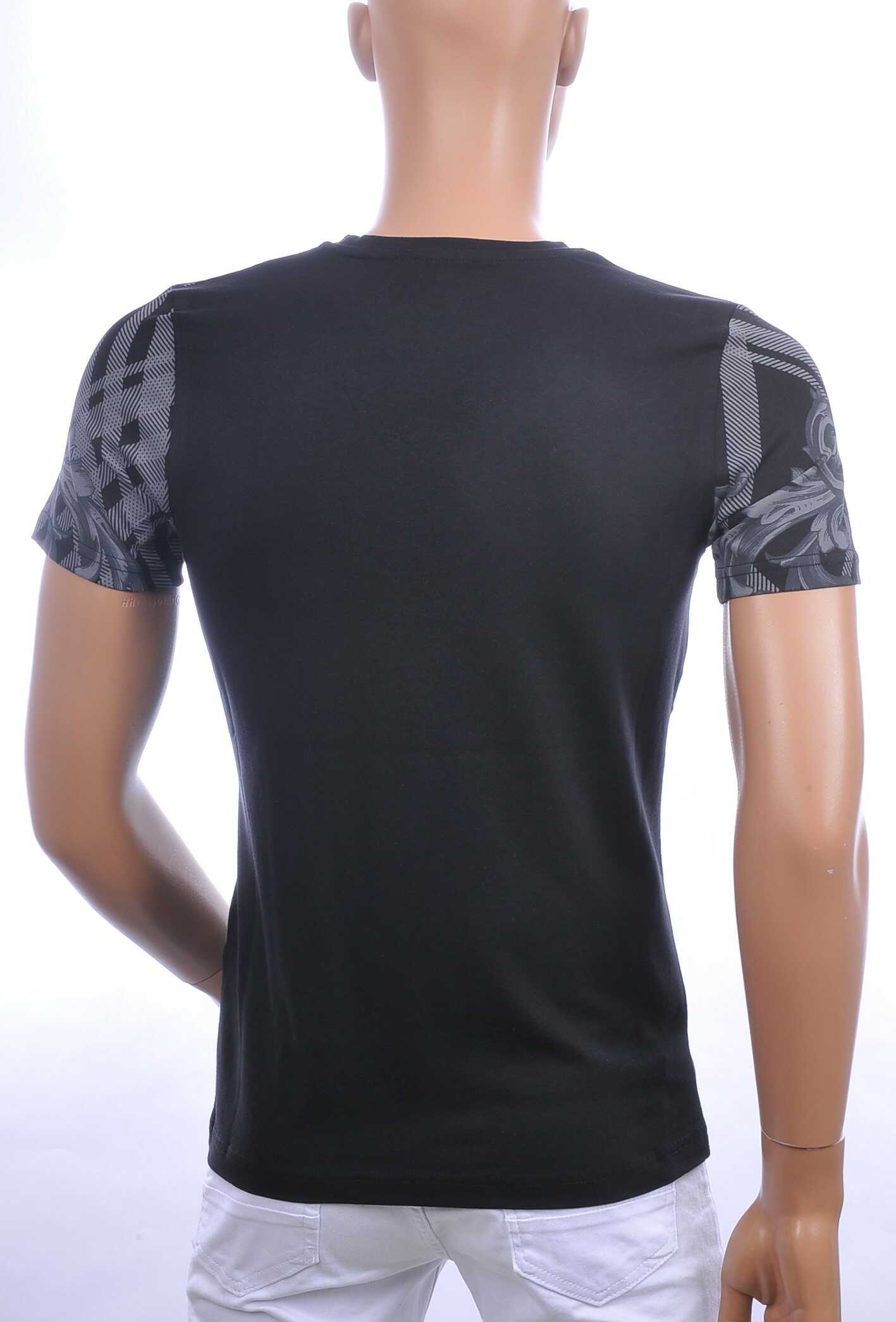 Les Designers ronde hals T-shirt met leeuwenkop print met steentjes Zwart