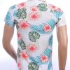 ZAYNE trendy allover bloemen dessin heren korte mouwen festival overhemd Wit