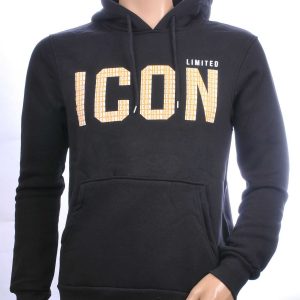 BLACKROCK trendy ICON heren sweatshirt met capuchon Zwart