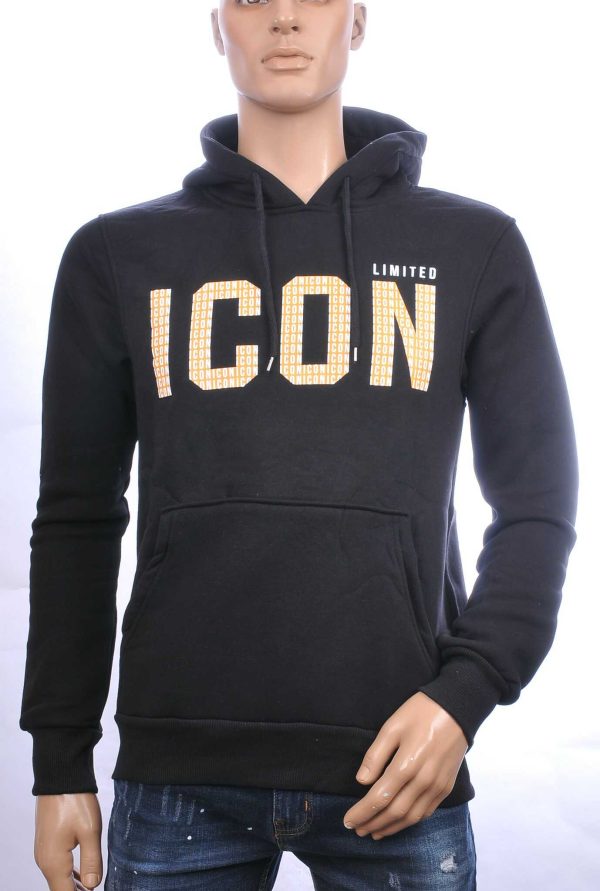 BLACKROCK trendy ICON heren sweatshirt met capuchon Zwart