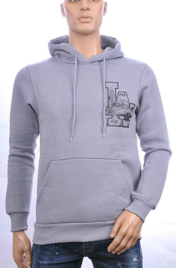 BLACKROCK trendy LA heren sweatshirt met capuchon Grijs