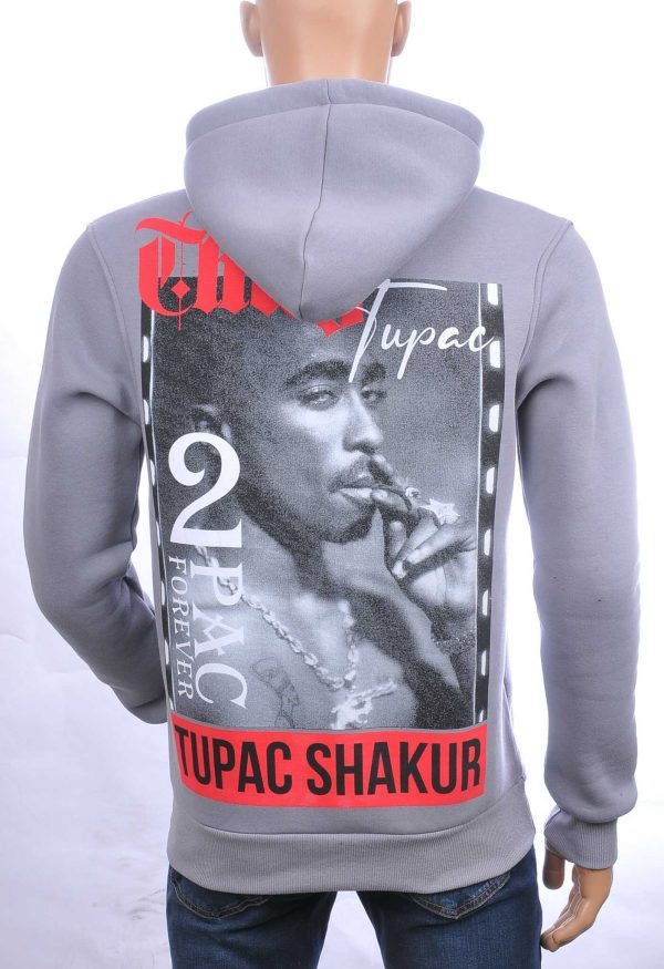 BLACKROCK trendy TUPAC heren sweatshirt met capuchon Grijs