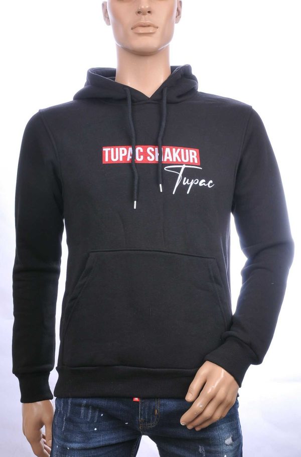 BLACKROCK trendy TUPAC heren sweatshirt met capuchon Zwart