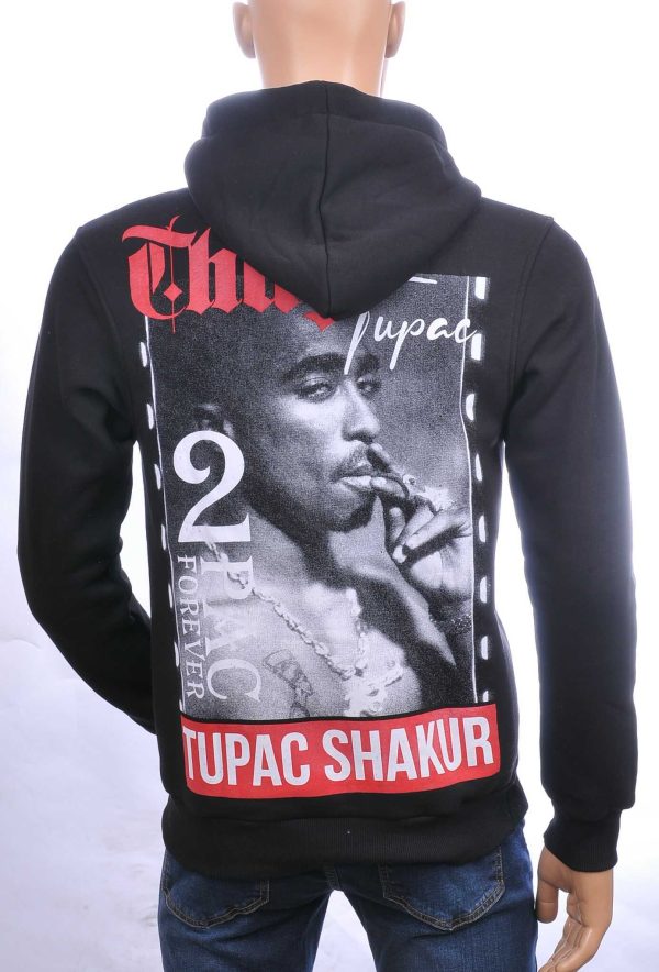 BLACKROCK trendy TUPAC heren sweatshirt met capuchon Zwart