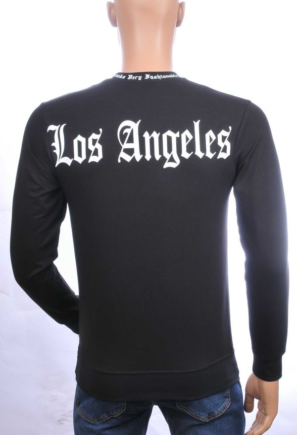 BRAAZI trendy Los Angeles ronde hals sweatshirt Zwart