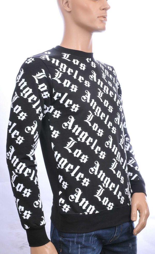 BRAAZI trendy Los Angeles ronde hals sweatshirt Zwart