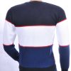 CI-BORG trendy ronde hals dunne heren trui Navy