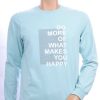 CLUB JU vintage ronde hals heren sweatshirt met HAPPY tekst Mint