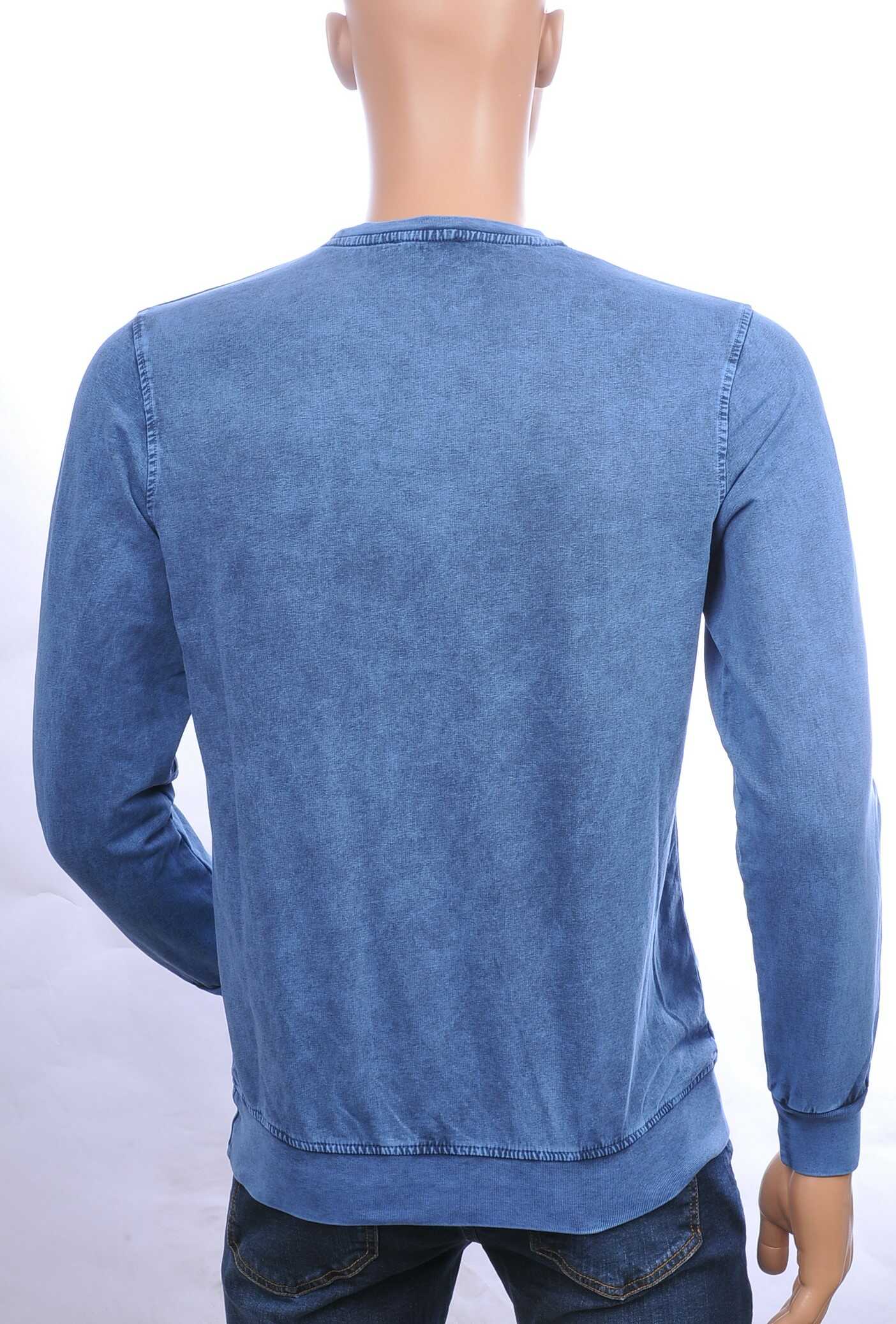 CLUB JU vintage ronde hals heren sweatshirt met HAPPY tekst Navy