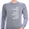 CLUB JU vintage ronde hals heren sweatshirt met HAPPY tekst Zwart