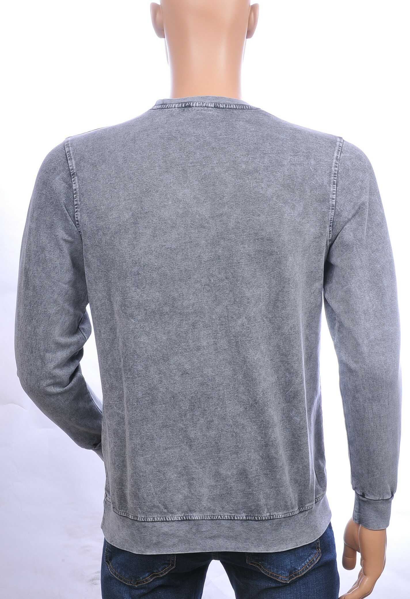 CLUB JU vintage ronde hals heren sweatshirt met HAPPY tekst Zwart