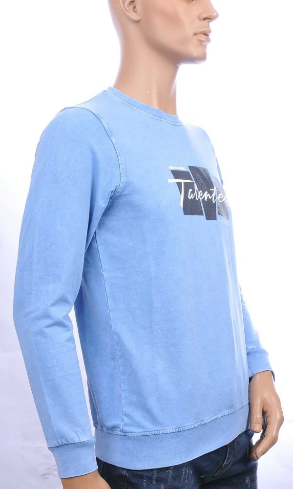 CLUB JU vintage ronde hals heren sweatshirt met TALENTED tekst Blauw