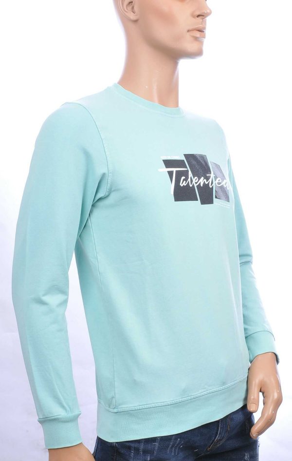 CLUB JU vintage ronde hals heren sweatshirt met TALENTED tekst Mint