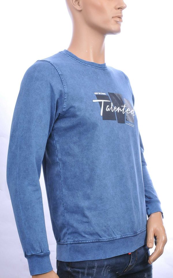CLUB JU vintage ronde hals heren sweatshirt met TALENTED tekst Navy