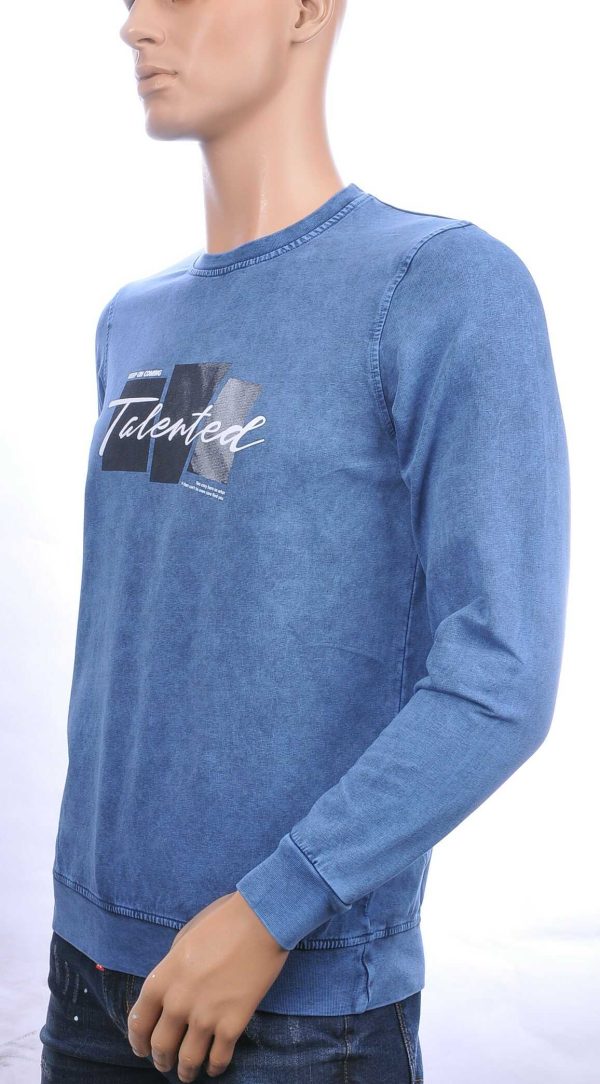 CLUB JU vintage ronde hals heren sweatshirt met TALENTED tekst Navy