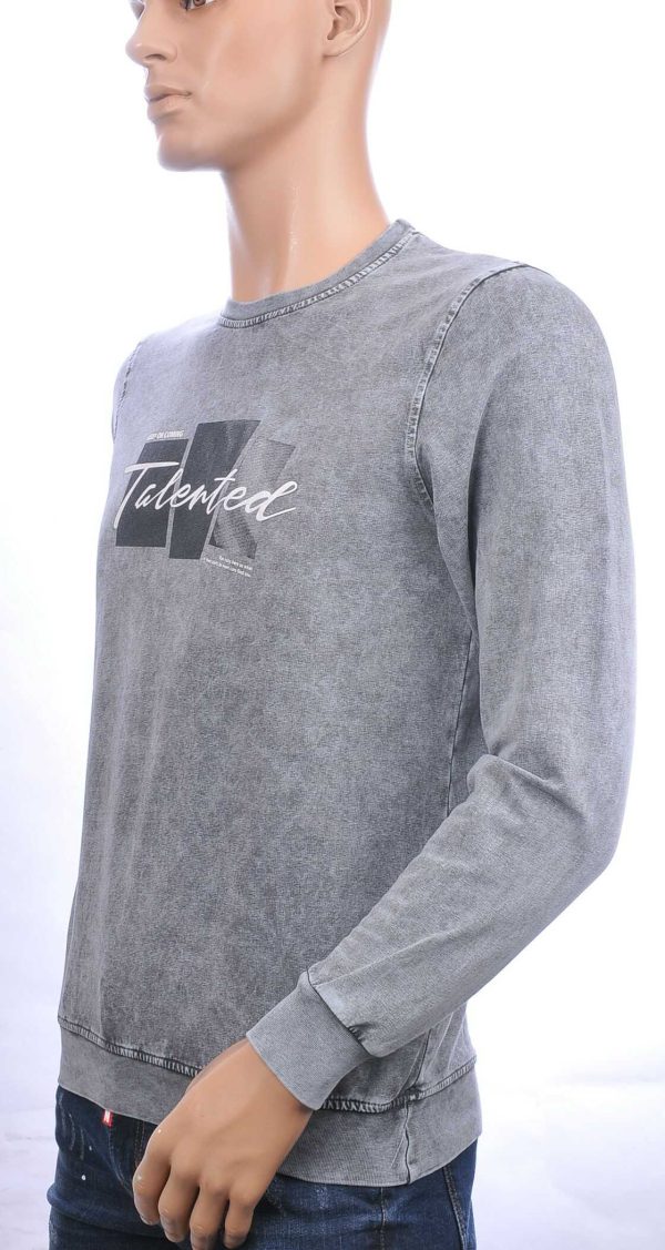 CLUB JU vintage ronde hals heren sweatshirt met TALENTED tekst Zwart