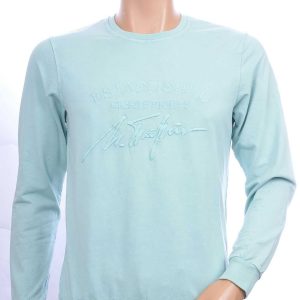 CLUB JU vintage ronde hals heren sweatshirt met geborduurde tekst Mint
