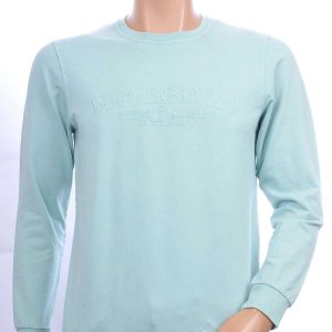 CLUB JU vintage ronde hals heren sweatshirt met geborduurde tekst Mint