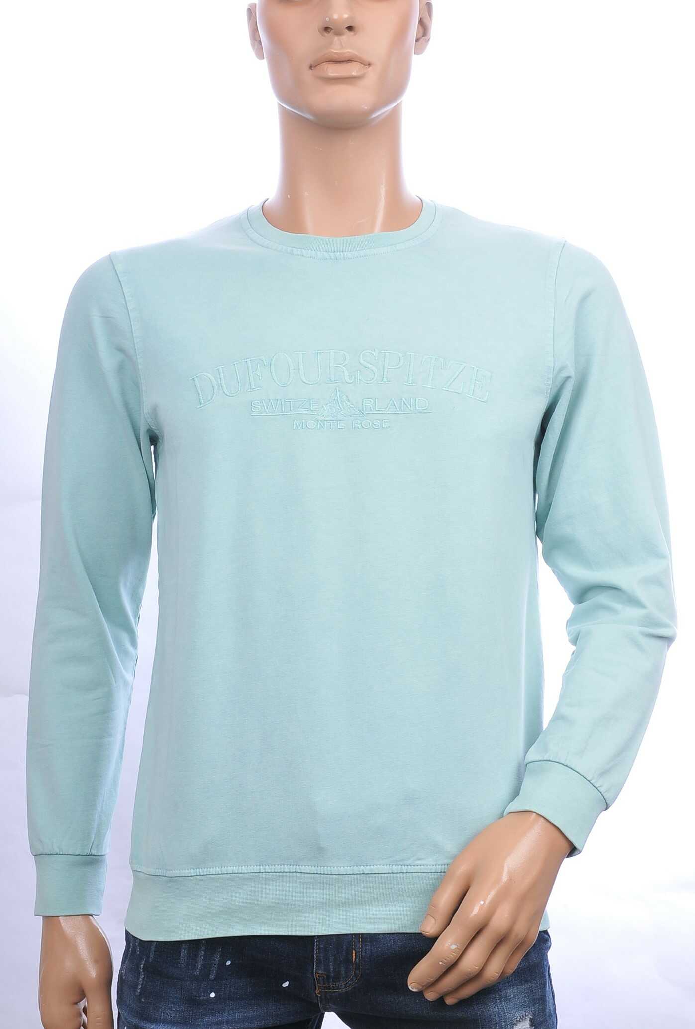 CLUB JU vintage ronde hals heren sweatshirt met geborduurde tekst Mint
