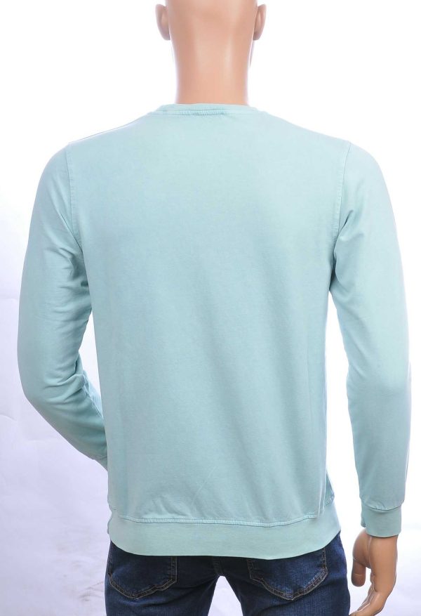 CLUB JU vintage ronde hals heren sweatshirt met geborduurde tekst Mint