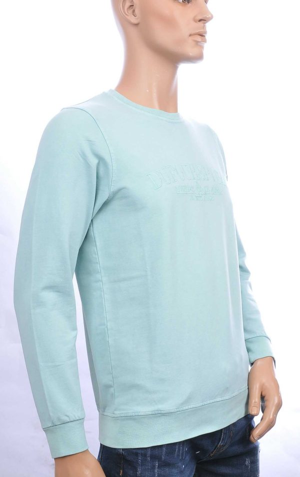 CLUB JU vintage ronde hals heren sweatshirt met geborduurde tekst Mint