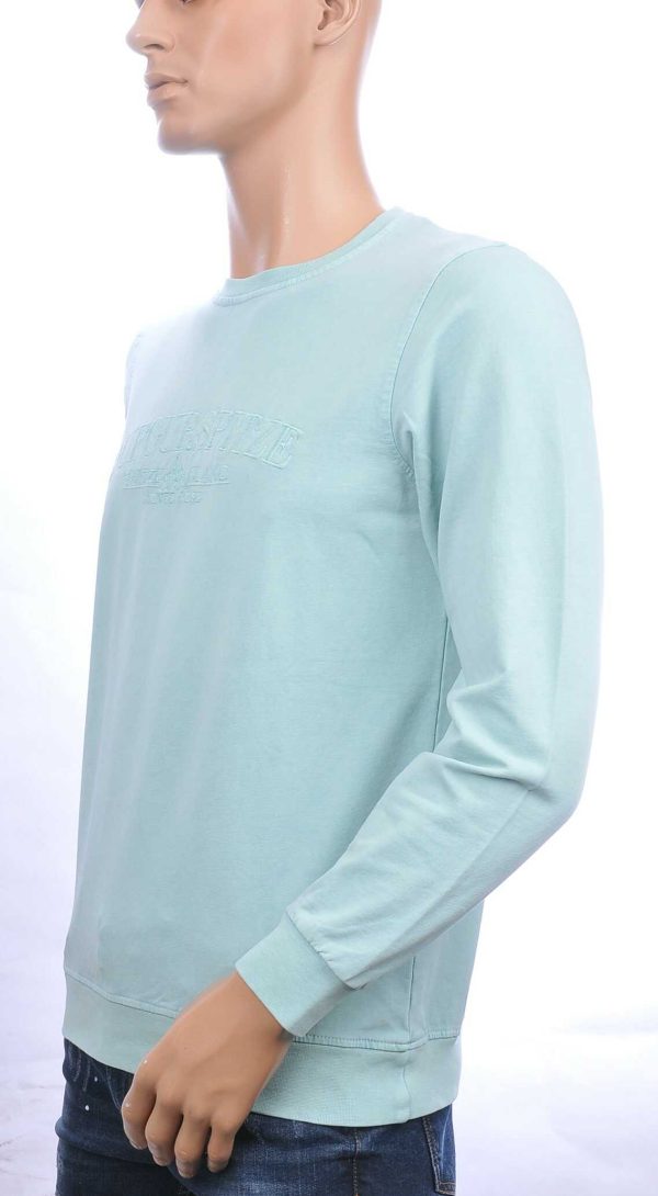 CLUB JU vintage ronde hals heren sweatshirt met geborduurde tekst Mint