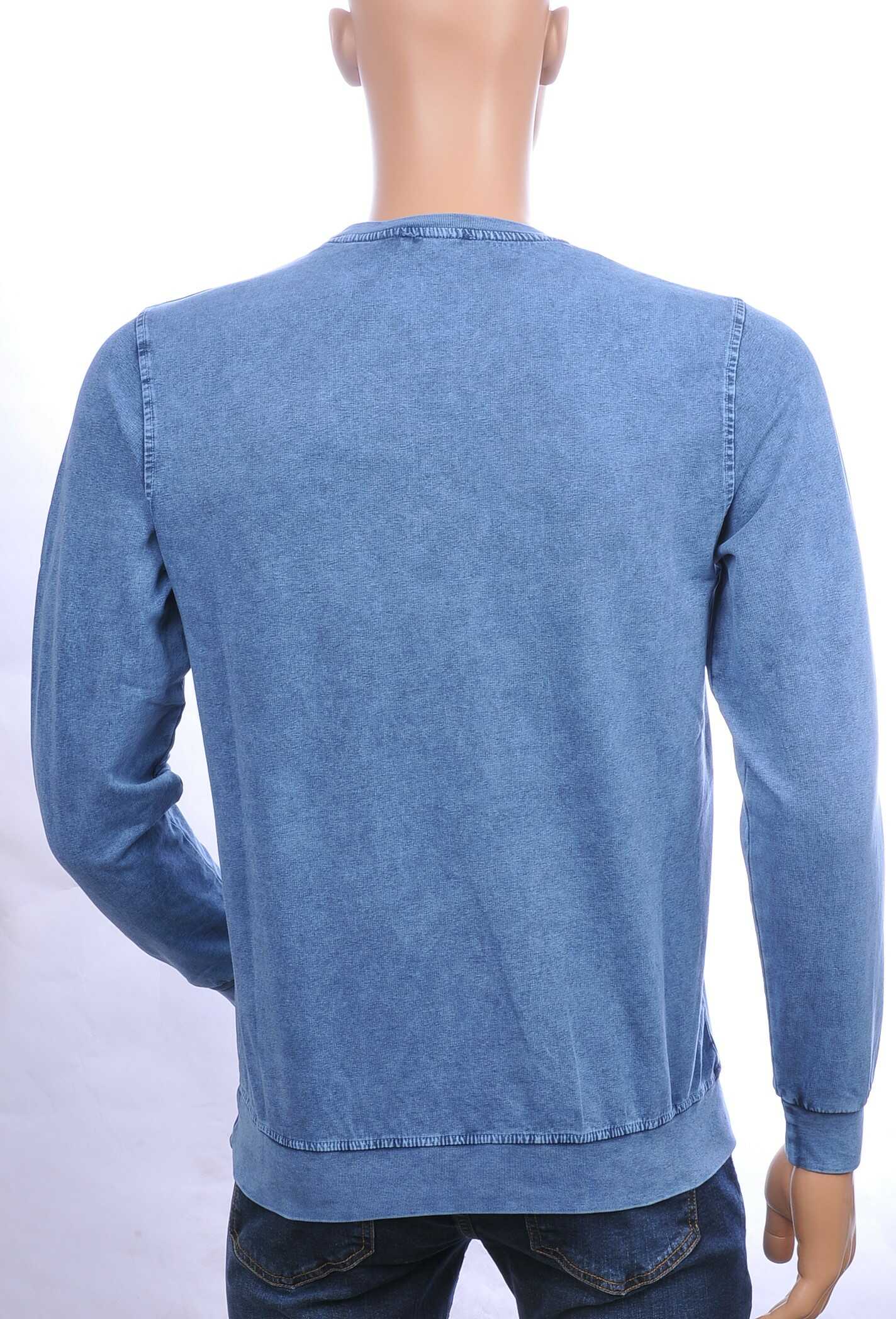CLUB JU vintage ronde hals heren sweatshirt met geborduurde tekst Navy