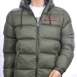 ICON2 trendy heren winterjas met permanent capuchon Khaki