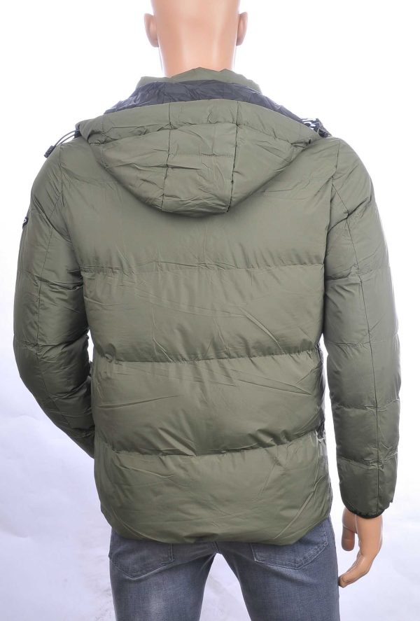 KUMA ICON trendy heren winterjas met afritsbare capuchon Khaki