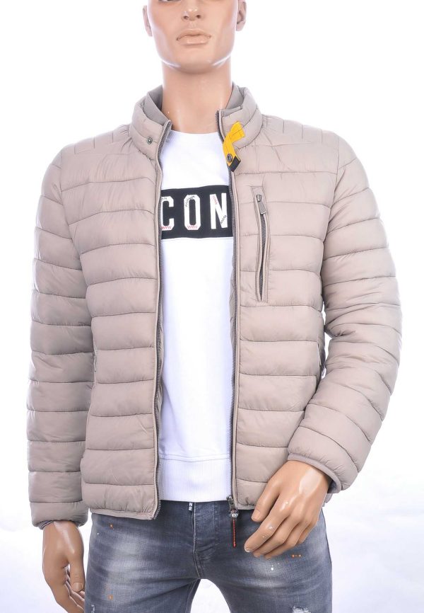 MEN'S WEAR trendy slim fit korte heren jas Beige