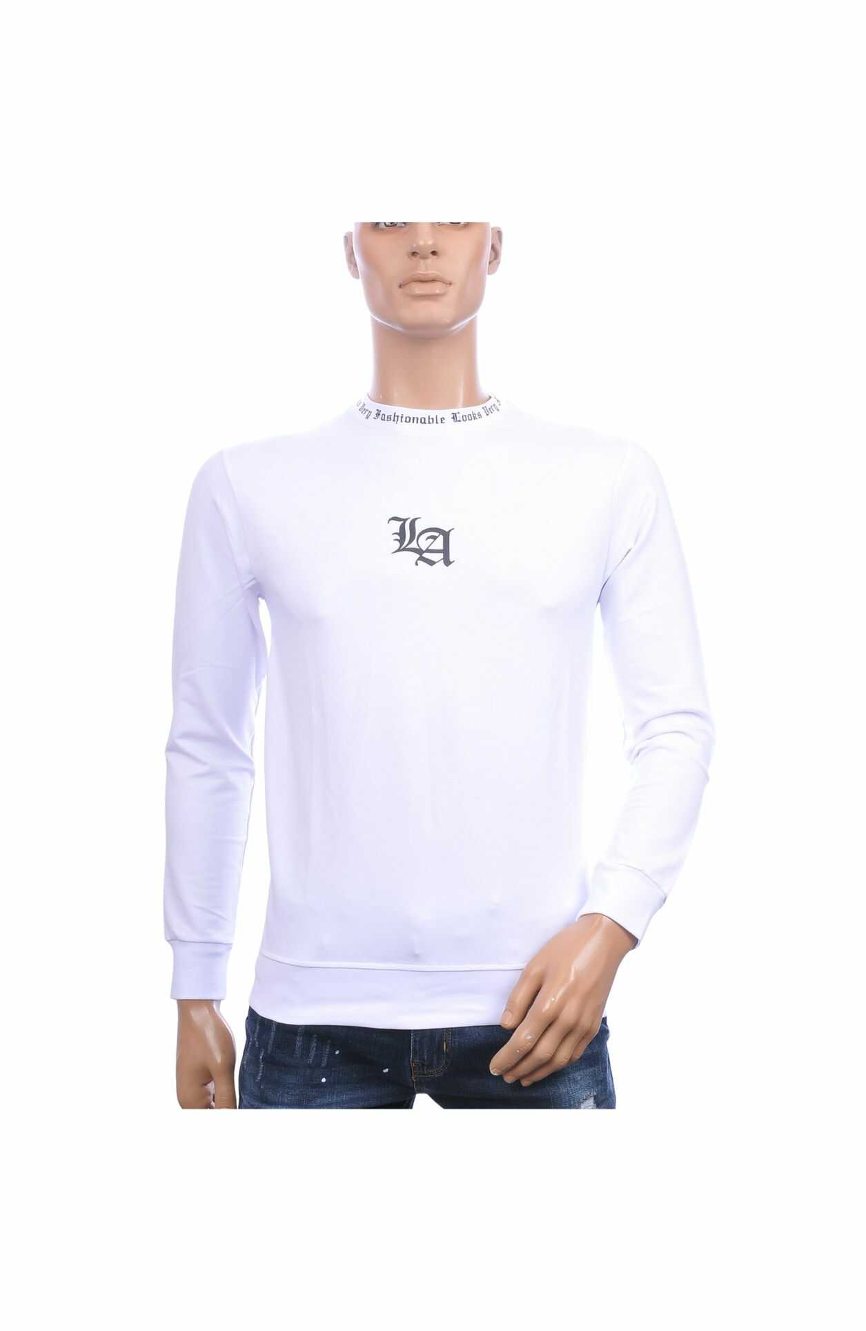 BRAAZI sweatshirt heren, Los Angeles sweater heren, Streetwear sweatshirt wit, Heren trui met tekst, Slim fit heren sweatshirt, Urban fashion heren, Designer sweatshirt heren, Katoenen sweatshirt met stretch, Streetwear kleding Nijmegen, Trendy heren sweater, online sweatshirts kopen, goedkoop sweatshirts bestellen, sweatshirt in Nijmegen kopen