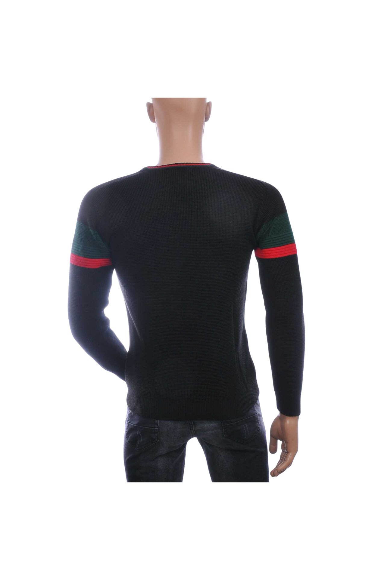 CI-BORG Trendy Slim Fit V-Hals Dunne Heren Trui - Zwart