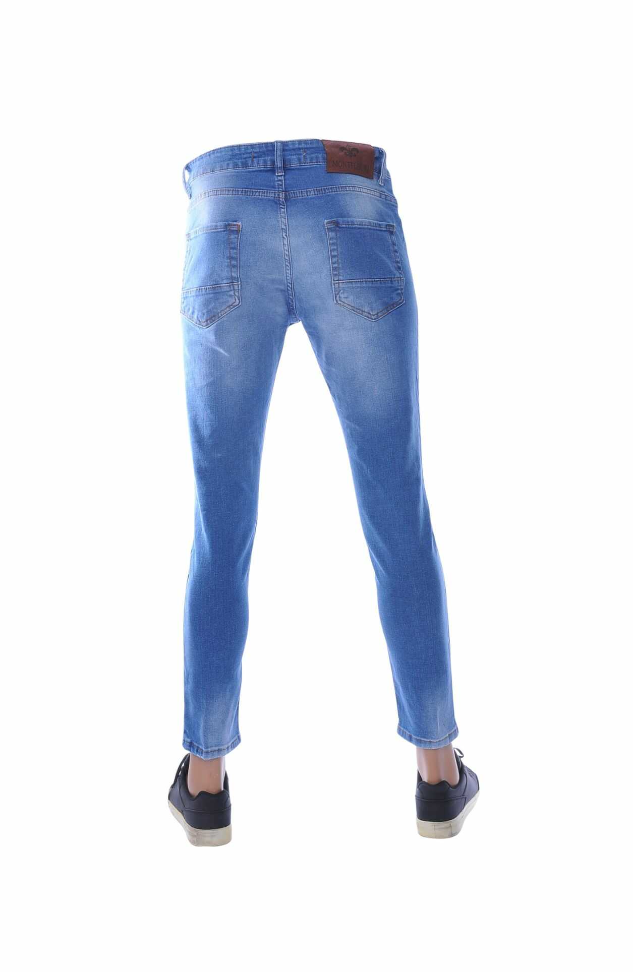 MONTFLEURI jeans heren, slim fit stretch jeans lichtblauw, gescheurde heren jeans, jeans met verfspatten, hippie jeans heren, skinny jeans met scheuren, streetwear jeans heren, trendy spijkerbroek mannen, heren jeans kopen Nijmegen, jeans kopen bij CHARRA, MONTFLEURI jeans Charra Mode, goedkope designer jeans Nederland, online heren jeans bestellen, goedkoop heren jeans in Nijmegen