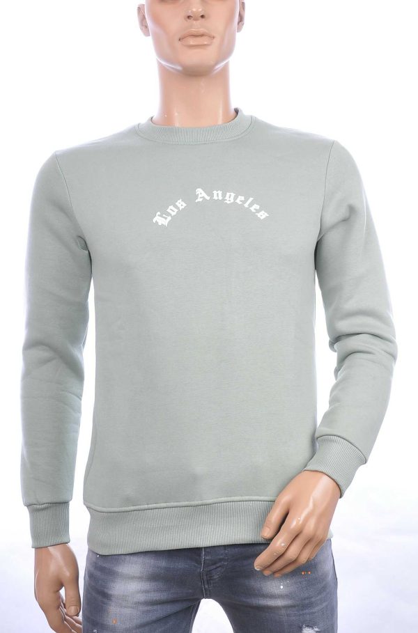 BRAAZI trendy Los Angeles ronde hals sweatshirt Groen