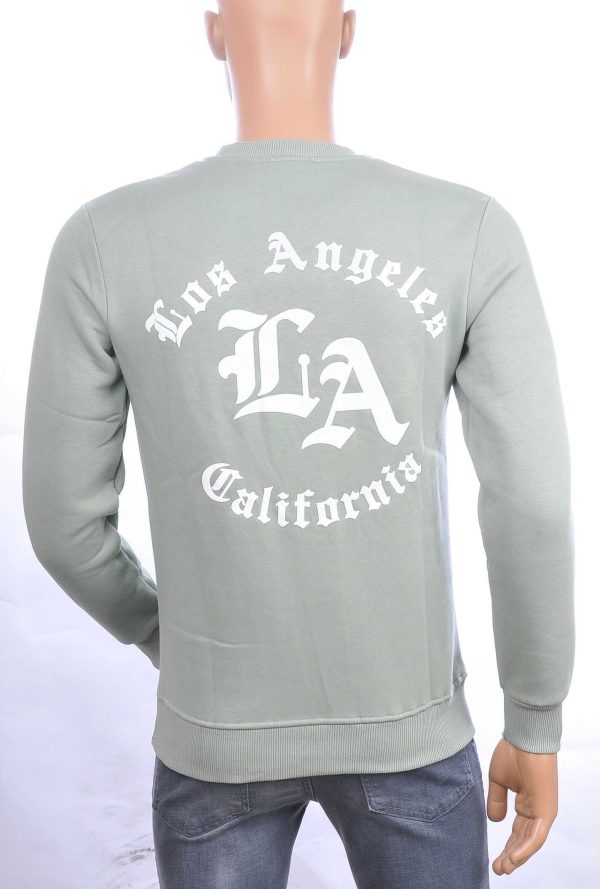 BRAAZI trendy Los Angeles ronde hals sweatshirt Groen