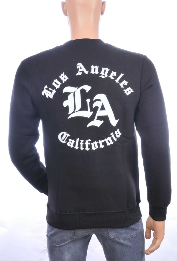 BRAAZI trendy Los Angeles ronde hals sweatshirt Zwart